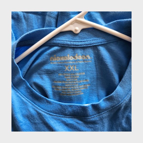 Nickelodeon Hey Arnold Short Sleeve Cropped Graphic T-Shirt Blue XXL 90s cartoon - Picture 5 of 6